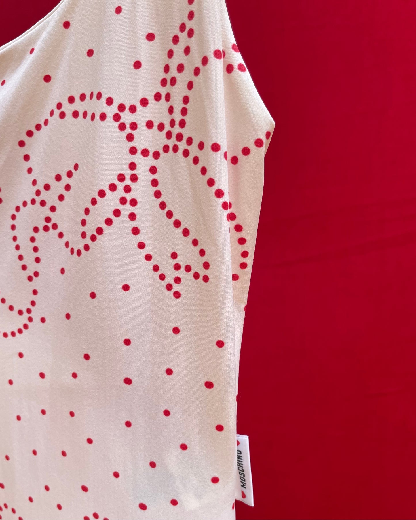 VESTIDO CORTO PRINT LAZOS MOSCHINO
