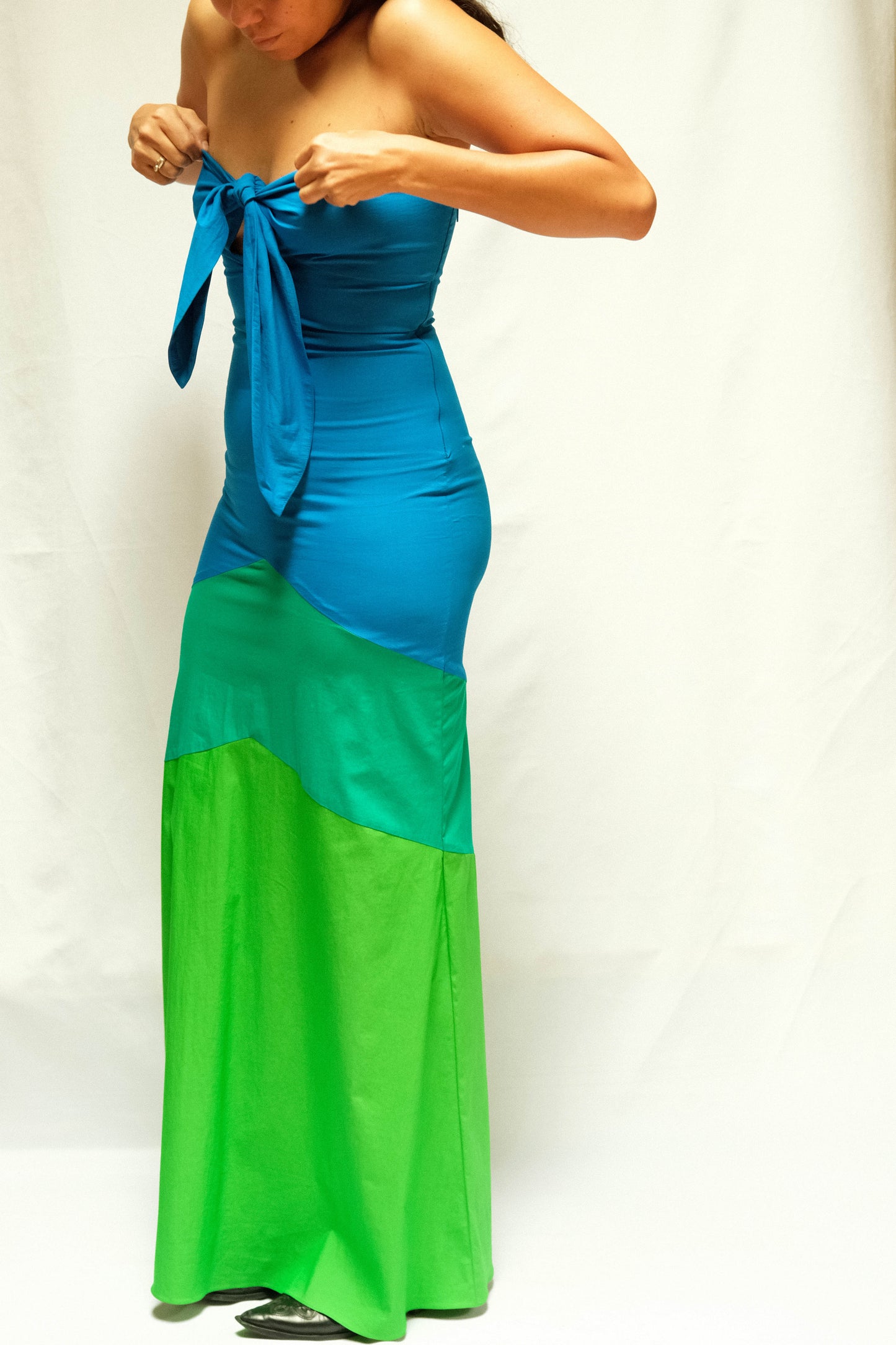 VESTIDO MAXI AZUL